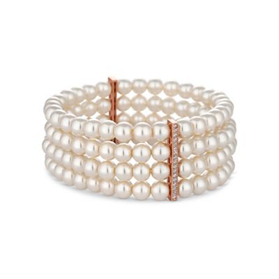 Triple row pearl bracelet